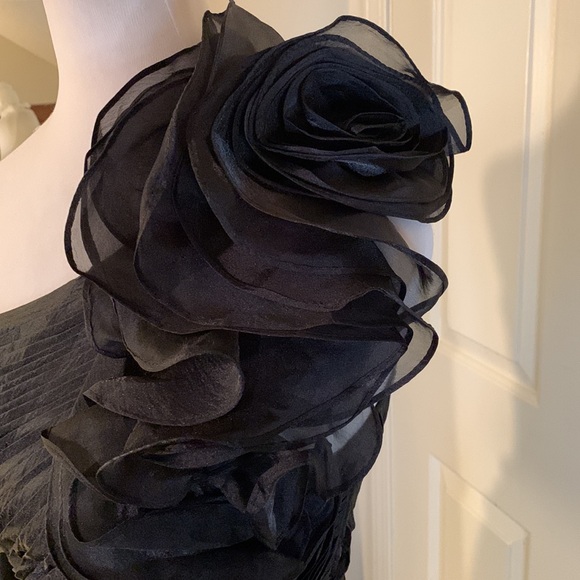 Mac Duggal One Shoulder Ruffle Hi Lo Gown A49527 - Picture 5 of 13